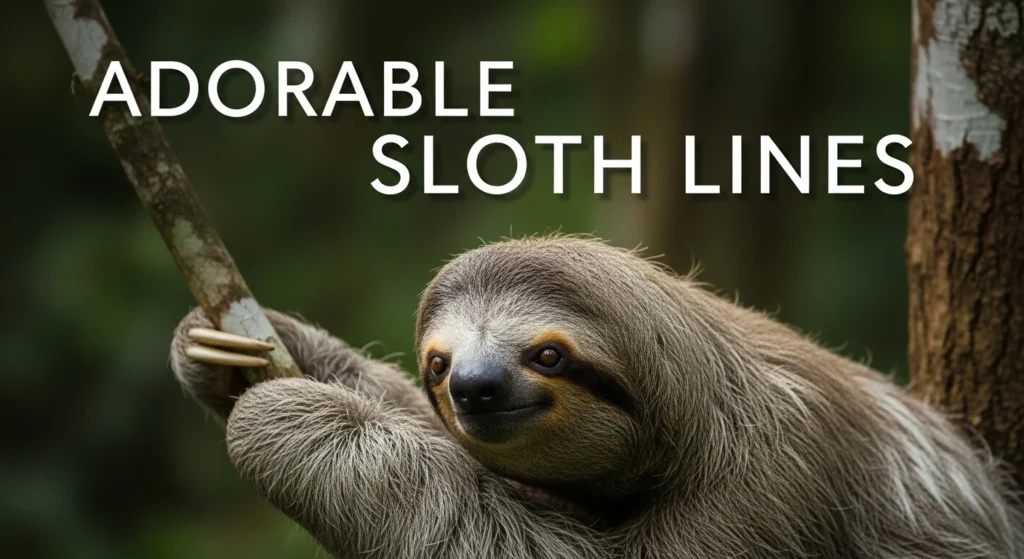 Adorable Sloth Lines