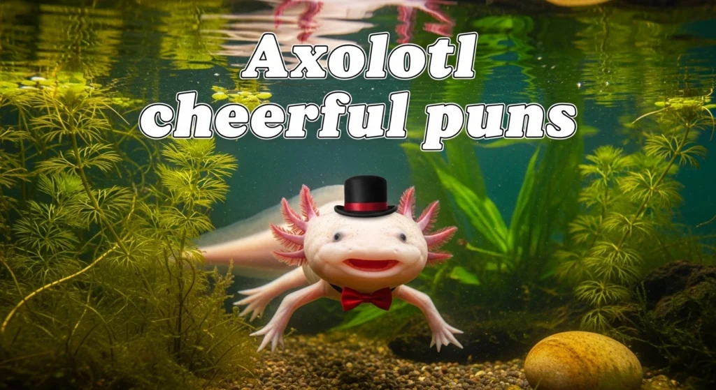 Axolotl cheerful puns