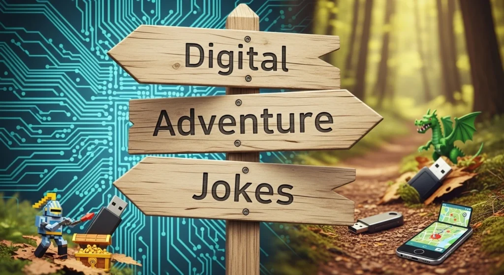 Digital adventure jokes