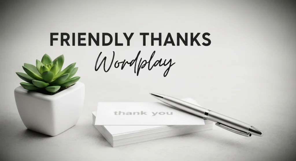 Friendly Thanks Wordplay