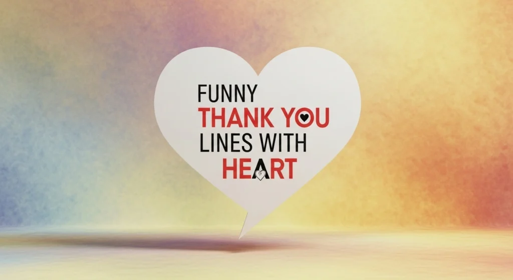 Funny Thank You Lines With Heart