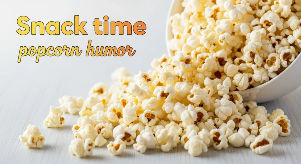 Snack time popcorn humor