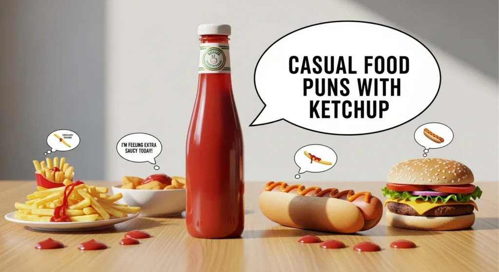 Casual Food Puns With Ketchup