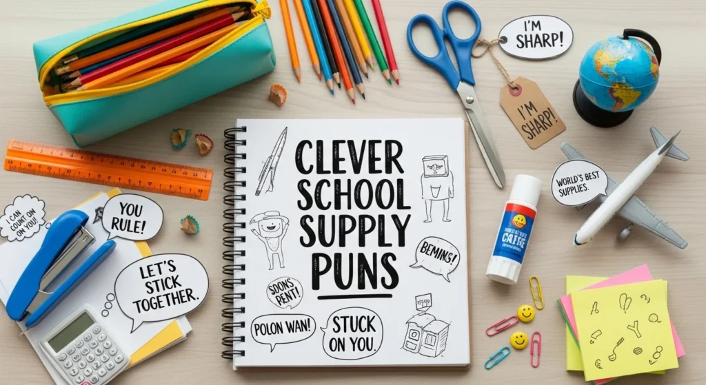 clever school supply puns