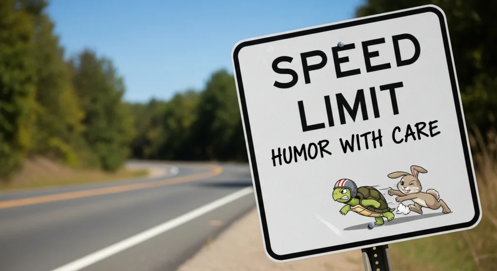Speed Limit Humor with Care