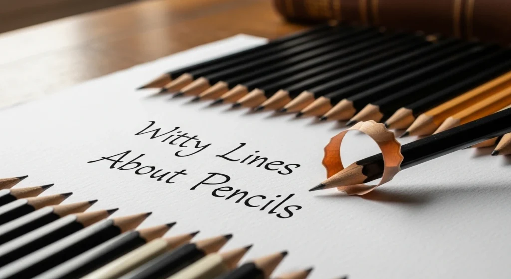 witty lines about pencils