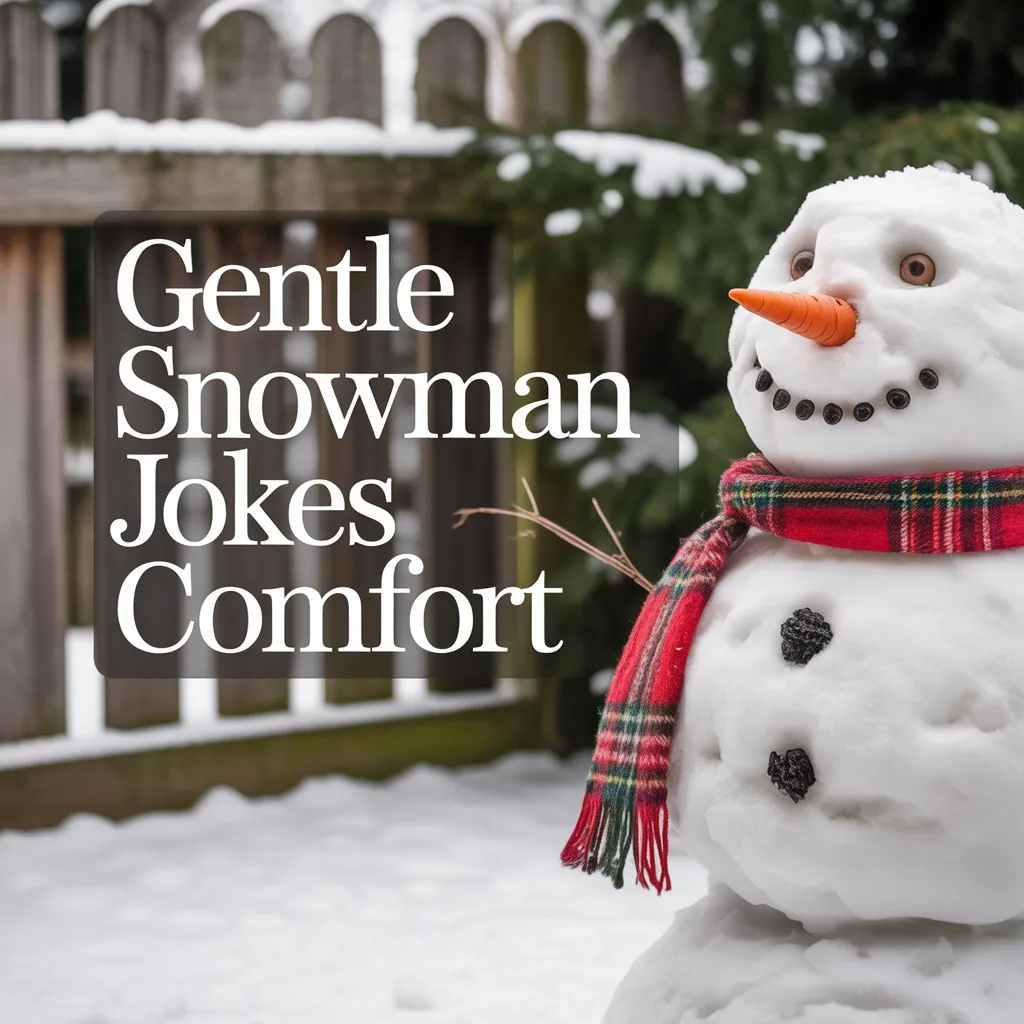 Gentle snowman jokes comfort