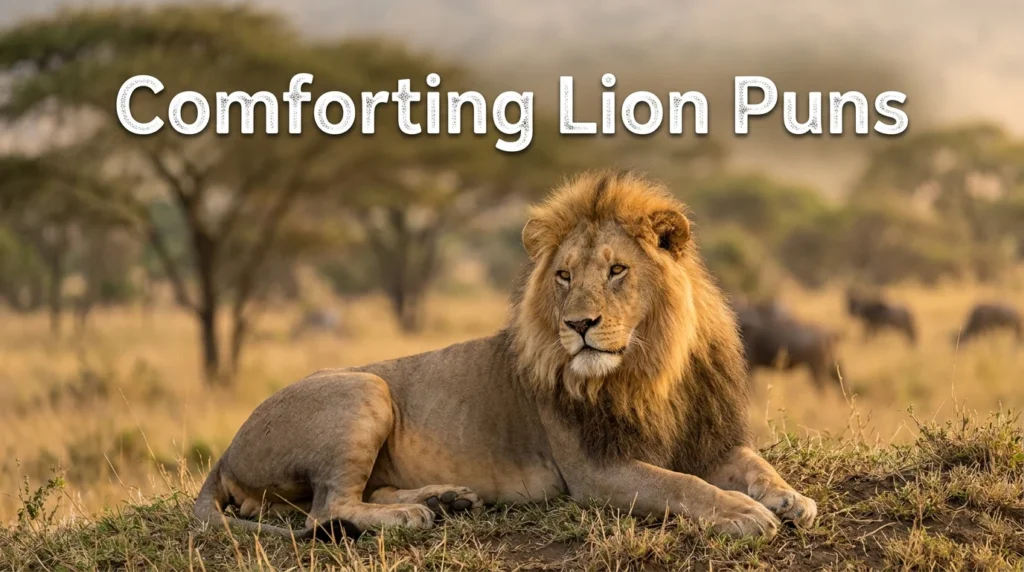 Comforting Lion Puns