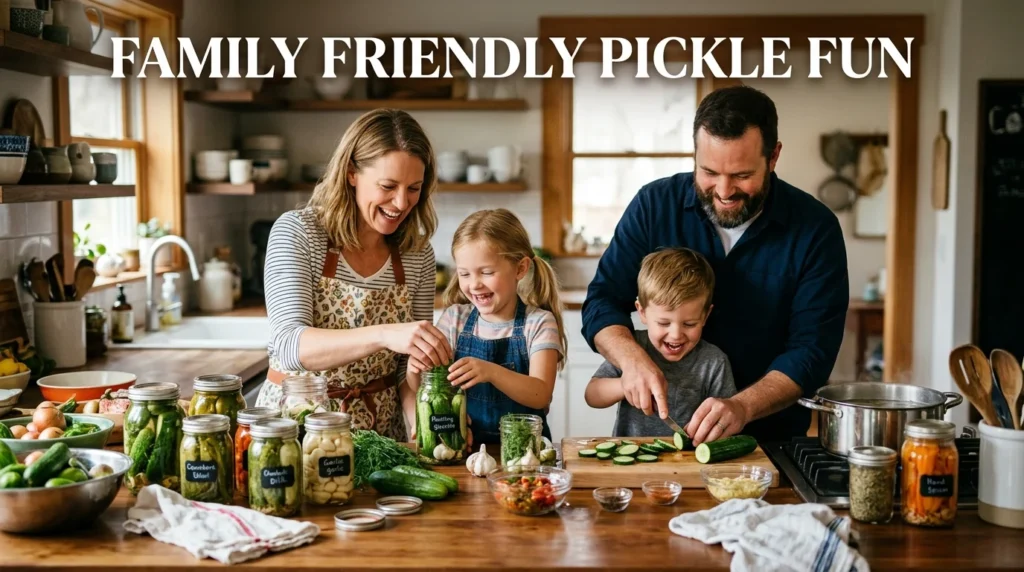Family friendly pickle fun