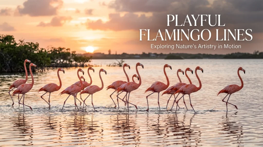 Playful Flamingo Lines