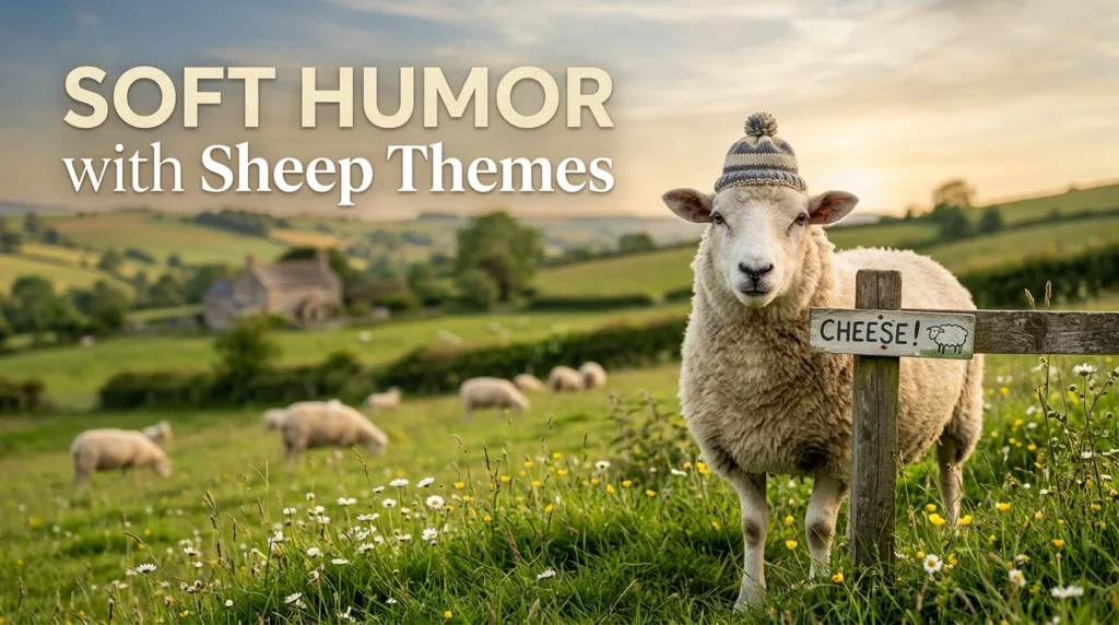 Soft Humor with Sheep Themes