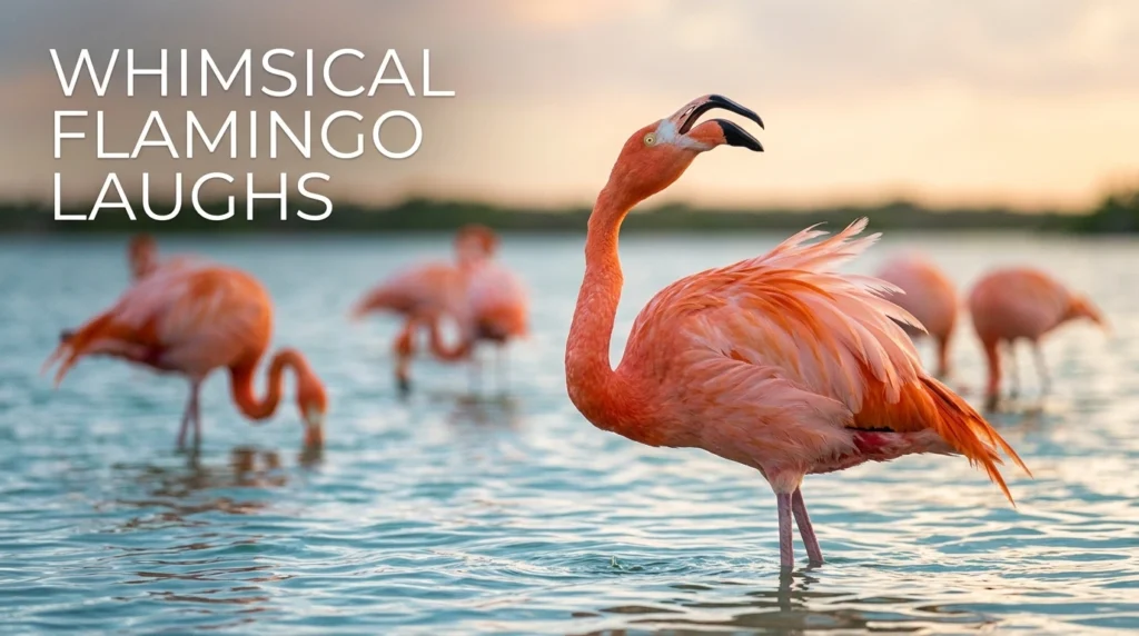 Whimsical Flamingo Laughs